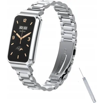 Náramek Bransoleta mi band 7 PRO SREBRNA pro Xiaomi 15mm stříbrný