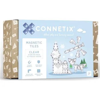 ostatní stavebnice Connetix Tiles - Clear Starter Pack 34 ks