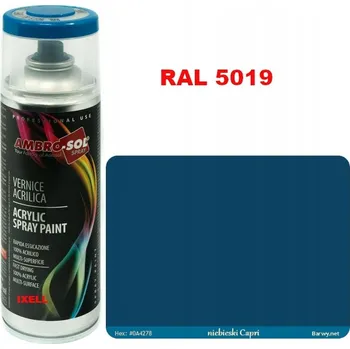 Barva ve spreji RAL 5019 AKRYLOVÝ LAK ve spreji modrý LESK 1233