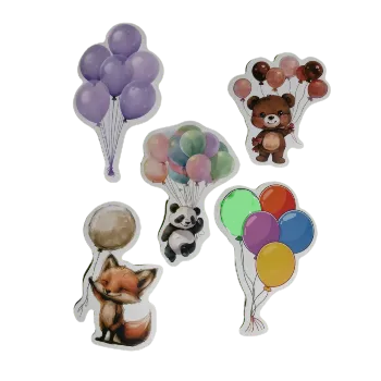 samolepka Samolepky - narozeninové balónky II (sada 5 ks)