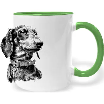 Hrnek - jezevčík Barva: Zelená