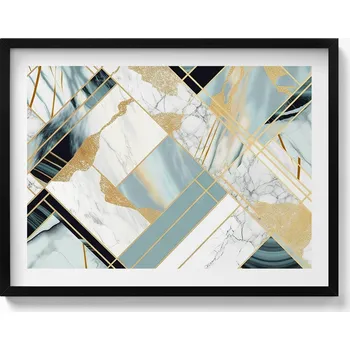 Obraz Závěsný obraz na zeď dekorace do bytu Geometrická abstrakce 80x60 cm