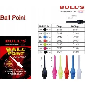 Příslušenství pro šipky Šipky Bulls Široké 1/4 1000 ks