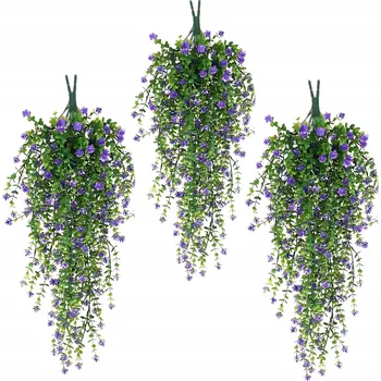 umělá květina Umělé 3ks větvičky květy závěsná girlanda květinová břečťan kytice