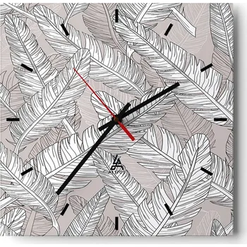 Hodiny Velké nástěnné hodiny 40x40 Abstrakce Skleněné tiché hodiny