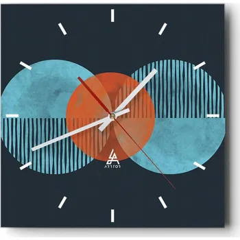 Hodiny Velké nástěnné hodiny 40x40 Abstrakce Skleněné tiché hodiny