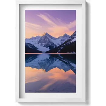 Obraz Dekorativní nástěnný obraz do pokoje Krajina hor a jezera večer 40x60 cm