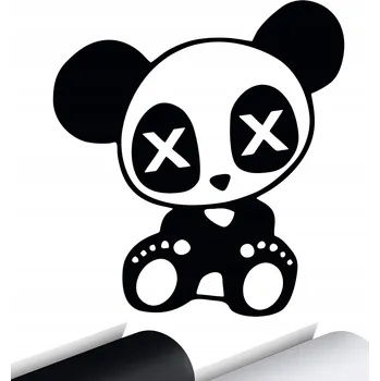 Samolepicí dekorace na vozidlo NÁLEPKA na auto PANDA MEDVĚD MEDVÍDEK JDM 14x15