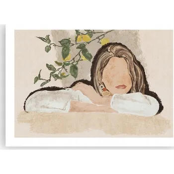 Obraz Plakát bez rámu do obývacího pokoje ložnice 70x50 žena moderní módní obraz