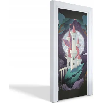 Fototapeta Samolepicí samolepící na dveře a nábytek Zámek a drak 85 x 205 cm