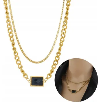 Náhrdelník Pozlacený Zlatý Náhrdelník Ocel 18K