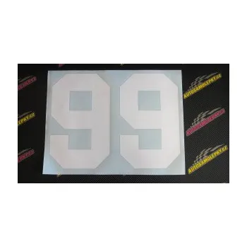 Polep vozidla Startovní číslo 99 (12 - zelená) SAMOLEPKA NA AUTO, NÁLEPKA, FÓLIE, POLEP, TUNING, VLASTNÍ TEXT, TISK, AUTOSAMOLEPKY.cz, POLEPY, OBRÁZEK, LOGO, 3D STICKERS