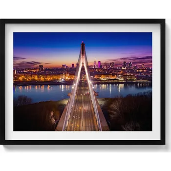 Obraz Závěsný obraz na zeď dekorace do domu Most a město večer 80x60 cm