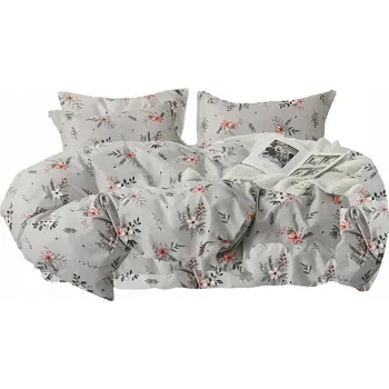 Povlečení POVLEČENÍ BAVLNA 200x220 BAVLNA 100 3 SADA POVLEČENÍ 2 KWIATKI 70x80 KVĚTINY