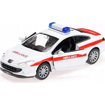 autíčko Peugeot 407 sanitka 1:34-39 model WELLY záchranka