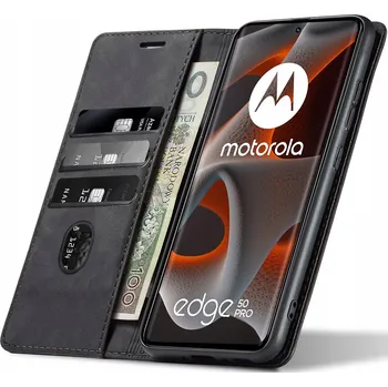 Pouzdro na mobilní telefon Flipové pouzdro Nela-Styl pro Motorola Edge 50 Pro, černé