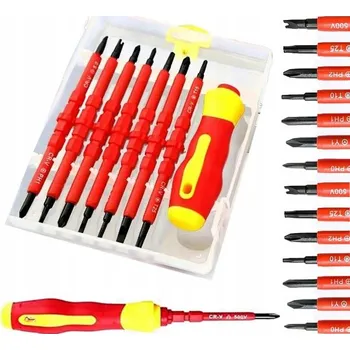 Vrták SADA VYMĚNITELNÝCH IZOLOVANÝCH ŠROUBOVÁKOVÝCH BITŮ 500V PRO ELEKTRIKÁŘE