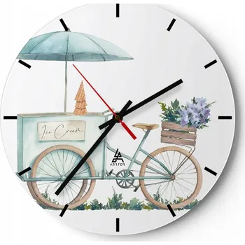 Hodiny Nástěnné hodiny do kuchyně 30x30 Pastelové hodiny na skle do obýváku Tiché