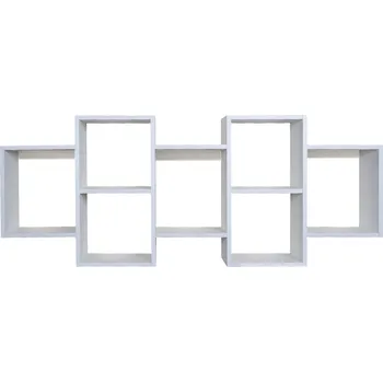 police Nástěnná police regál na knihy do obýváku FTS 3 bílá