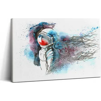 Obraz Fotoobraz na plátně do jídelny připravený k montáži Abstrakce Astronaut