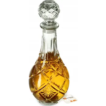 KADAX Křišťálová karafa na whisky, vodu 0,8 l, skleněná láhev s korkem