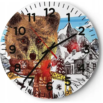 Hodiny Kuchyňské nástěnné hodiny 30x30 Abstrakce Moderní skleněné hodiny Tiché