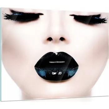 Obraz Skleněný obraz na skle AKT ŽENA RTY 80x60