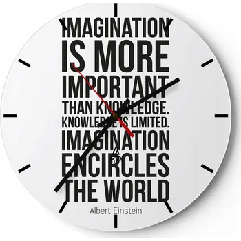 Hodiny Nástěnné hodiny do kuchyně 30x30 Typografie Skleněné hodiny do obýváku Tiché