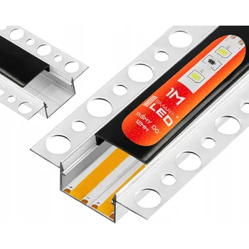 LED osvětlení LED profil pro PÁSEK Stříbrný + KRYT Černý