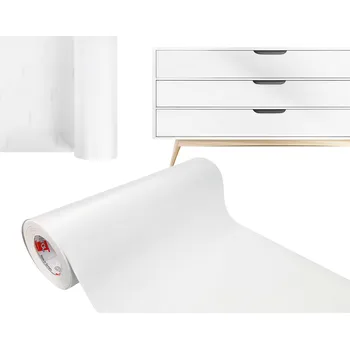 Samolepicí dekorace na vozidlo Fólie Dekorativní dýha Barva Bílá Mat Délka 5 m Šířka 52 cm Polep Skříňky na desku