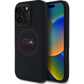 Pouzdro na mobilní telefon Red Bull PU Leather Red Ring MagSafe Zadní Kryt pro iPhone 14 Pro