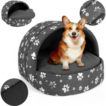 Pelíšek pro psa Dogguru psí bouda šedá 62 cm x 52 cm