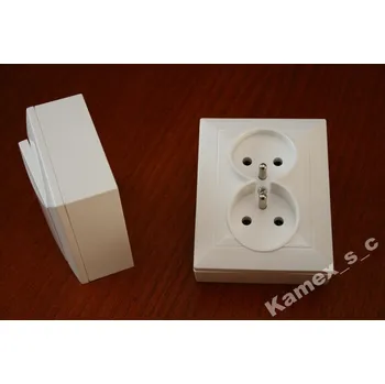 Elektrická zásuvka Elektrická Zásuvka nástěnná Timex-Elektro bílá