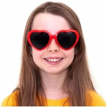 Karnevalový doplněk Červené brýle ve tvaru srdce do fotobudky Svatební Hostina Párty na focení