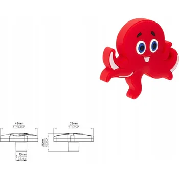 Nábytková úchytka SIRO H234-50RU42 červená