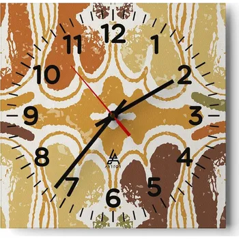 Hodiny Kuchyňské nástěnné hodiny 30x30 Vintage Skleněné hodiny do obýváku Tiché a moderní