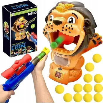 Dětská zbraň STŘELBA NA TERČ PISTOLE NA KULIČKY DOVEDNOSTNÍ HRA ZVUK DISPLEJ