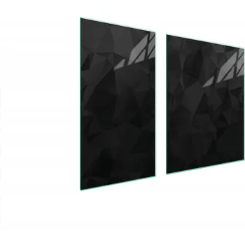 Obraz SKLENĚNÁ OCHRANNÁ DESKA NA SPORÁK 90x52 ČERNÁ TVRZENÉ SKLO