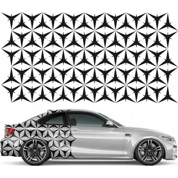 Samolepicí dekorace na vozidlo SAMOLEPKY na auto MOTIV HVĚZDY mřížka 80 ks 10 cm