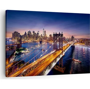 Obraz Obraz na plátně do obýváku, ložnice 70x50 město foto obrazy na zeď