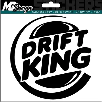 Samolepicí dekorace na vozidlo SAMOLEPKA DRIFT KING BURGER na auto 20x18cm