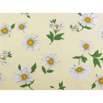 Bavlněná látka / plátno kopretiny Varianta: krémová světlá, Balení: 1 m