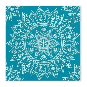 Papírový ubrousek PAPÍROVÉ UBROUSKY MODRÉ BÍLÉ MANDALA 33 CM 20 KS