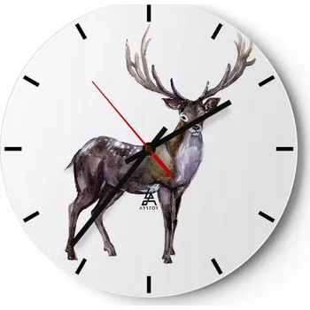 Hodiny Nástěnné hodiny do kuchyně 30x30 Zvířata Skleněné hodiny do obýváku Tiché