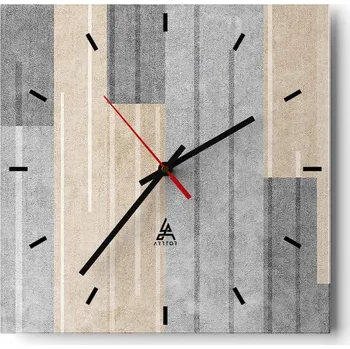 Hodiny Velké nástěnné hodiny 40x40 Abstrakce Skleněné tiché hodiny
