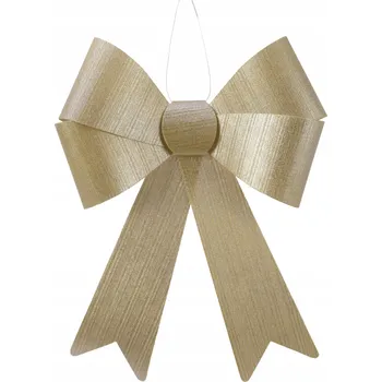 Vánoční dekorace Ozdoba na vánoční stromeček – velká zlatá mašle