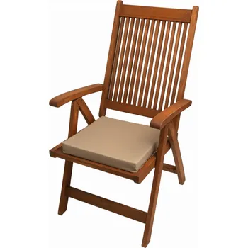 Podsedák Polštář na židli 40x40x4 cm, podložka na židli, sada 6 kusů, béžová