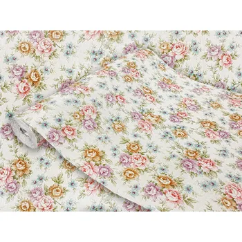 Tapeta Dekorativní nábytková dýha na skříňky Police Vzor Barevné Květiny Fólie PVC