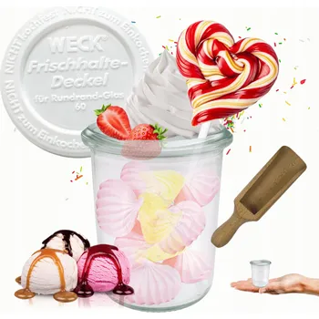 Sklenice Sklenice WECK / plastové víčko, velikost 1 zavařovací sklenice 60 Ml FORMA