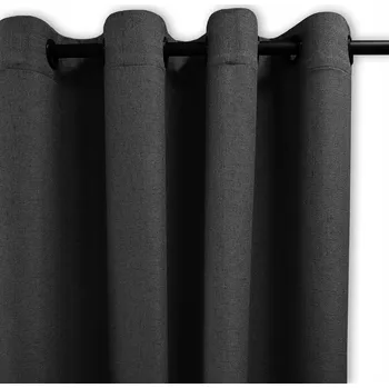 Obraz ZÁVĚSY DO OBÝVÁKU NA KOLEČKÁCH 140x235 GRAFITOVÉ ROMA Na Míru